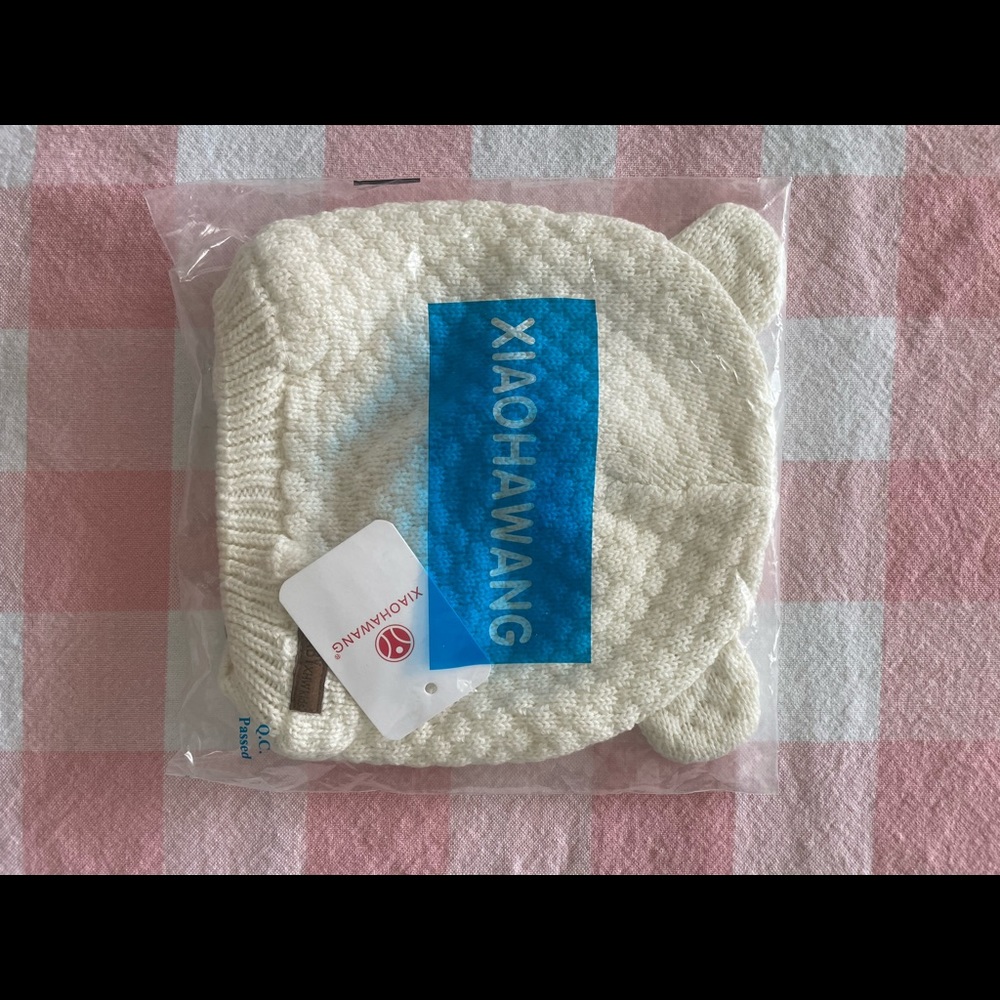 COPY - Cream Winter Hat with Bear Ears